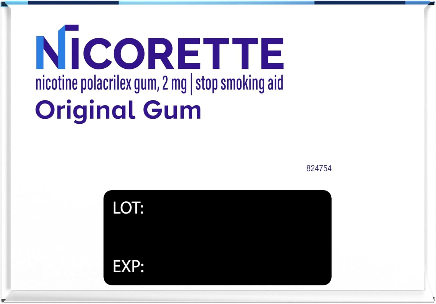 Nicorette Nicotine Gum Stop Smoking Aid, 2 mg, Original Flavor - 200 Count | Reduces Nicotine Cravings and Withdrawal Symptoms, Intense Craving Relief, Portable Smoking Cessation Gum