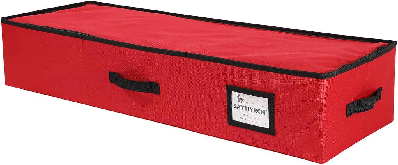 Sattiyrch Christmas Ornament Storage Box,Box Contributes Slots for 128 Holiday Ornaments 3-Inch