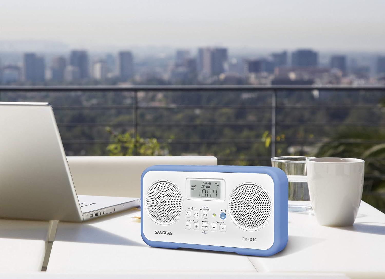 Sangean PR-D19BK FM Stereo/AM Digital Tuning Portable Radio with Protective Bumper (Gray/Black)
