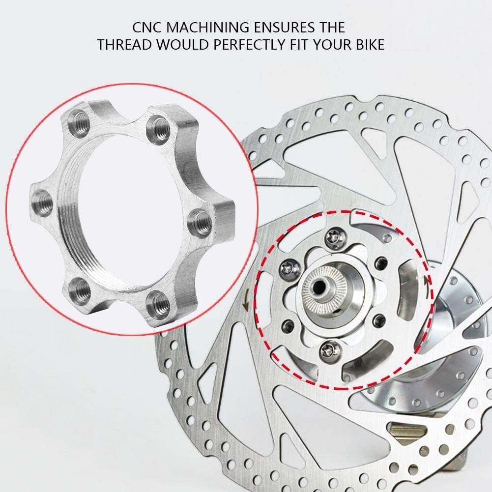 Aluminium Alloy Freewheel Threaded Hubs Disk Disc Brake Rotor 6 Bolt Flange Adapter Replacement Part, 10Pcs/Pack (48mm/1.89inch)