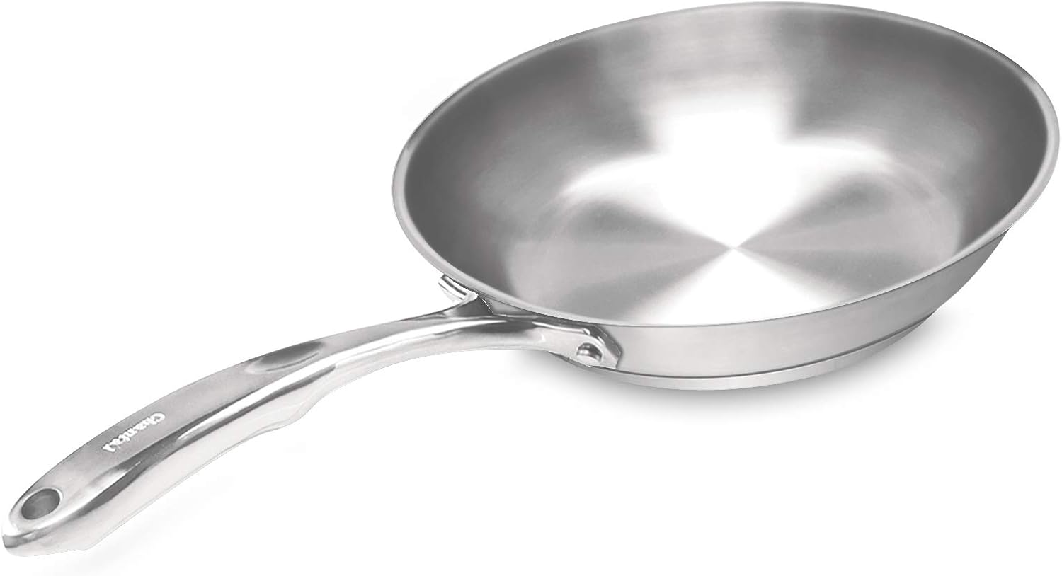 Chantal Induction 21 Steel 1 quart NonStick Saucepan with Tempered Glass Lid, Ceramic Non Stick, Brushed Stainless Steel