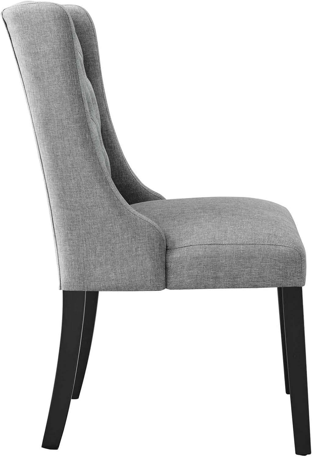 Modway Baronet Modern Tufted Upholstered Fabric Parsons Kitchen and Dining Room Chair in Beige