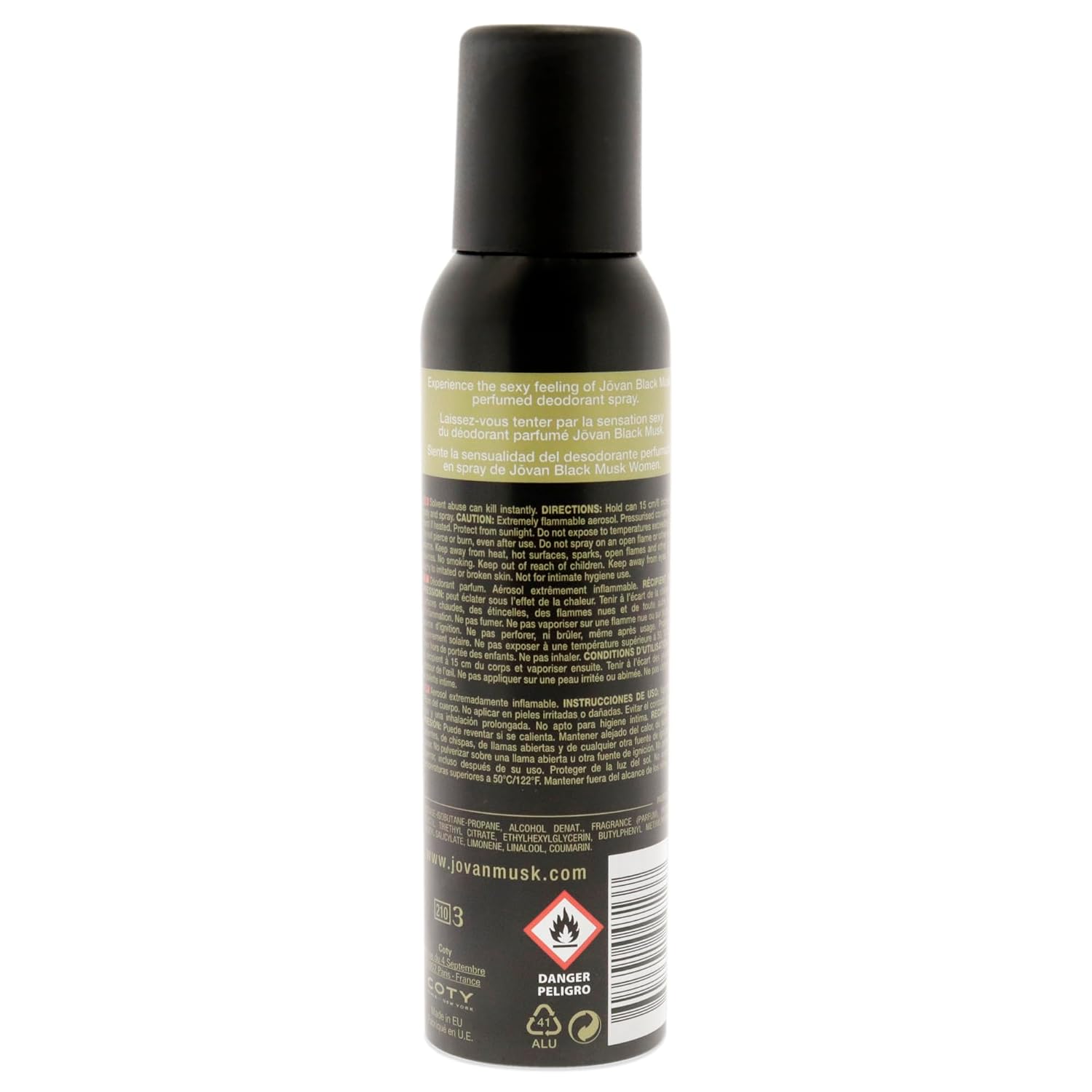 Jovan Deodorant Spray for Women, Musk, 5 Ounce