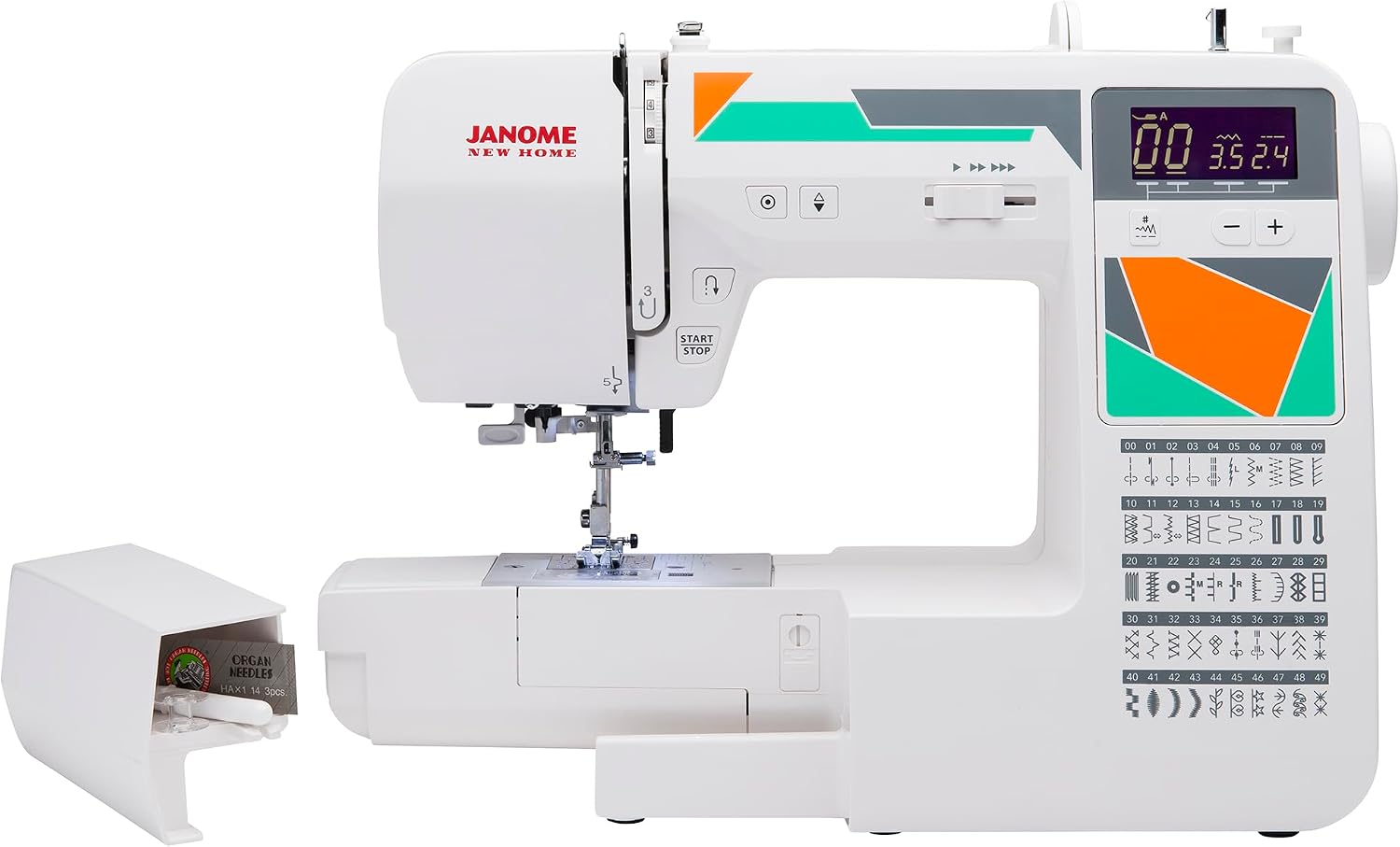 Janome MOD-30 Computerized Sewing Machine with 30 Built-In Stitches, 3 One-Step Buttonholes, Drop Feed and Accessories