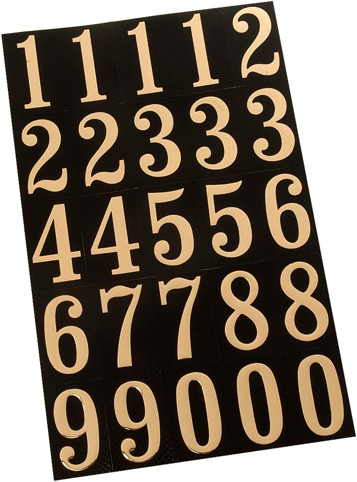 Hy-Ko Packaged Numbers & Letters, DIY Address Number Stickers for Deliveries and Navigation, Self-Adhesive House Decals for Siding, Door, Mailboxes