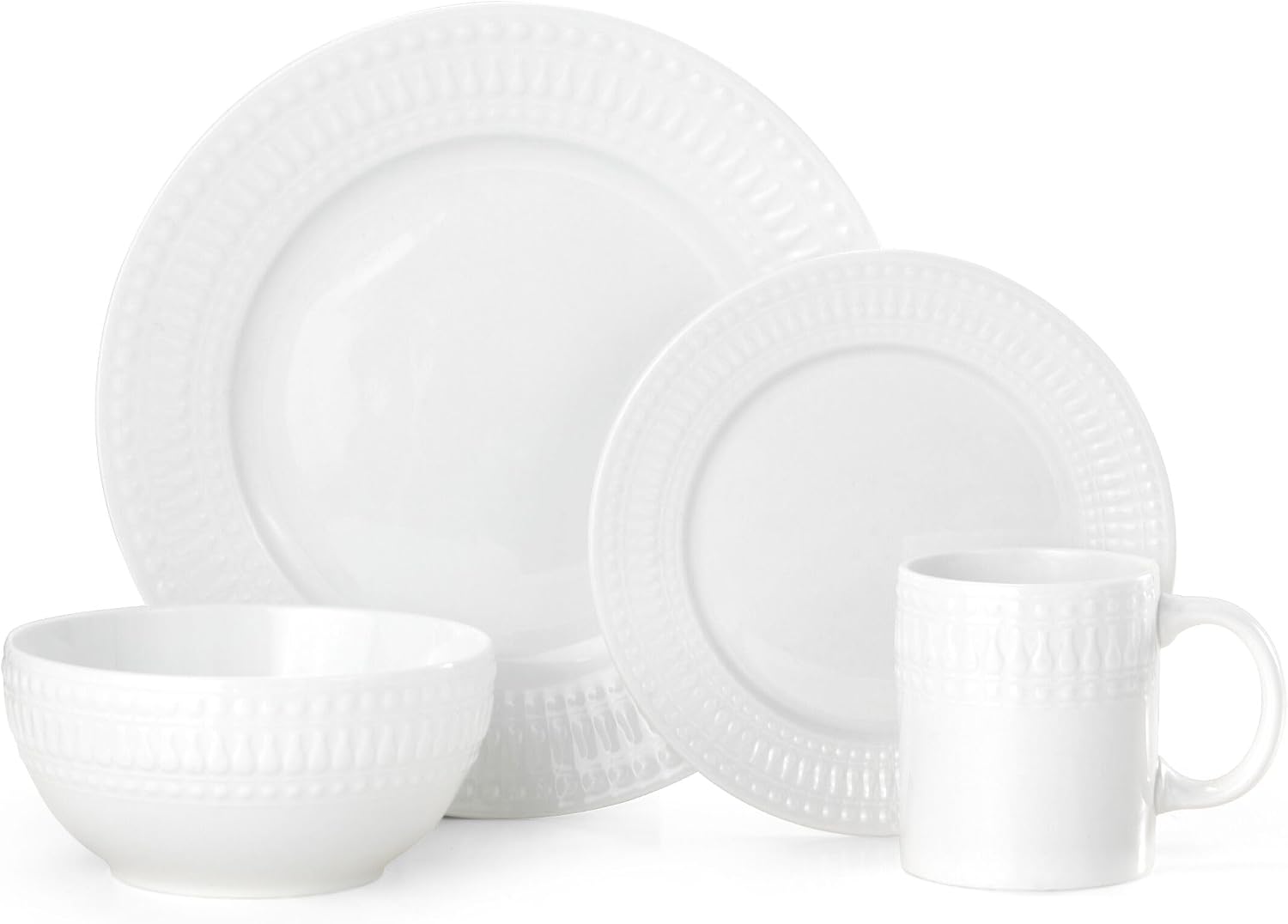 Pfaltzgraff Cassandra 16-Piece Porcelain Dinnerware Set, Service For 4