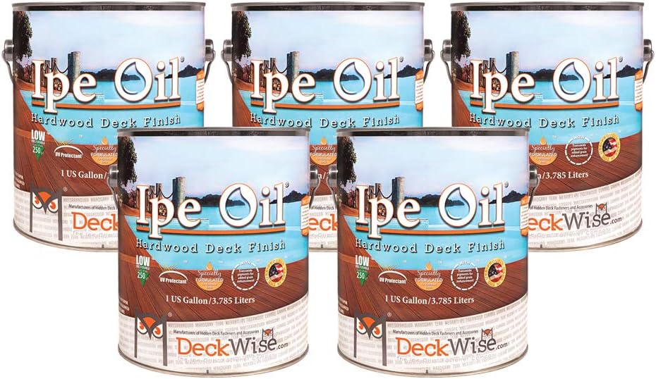 Ipe Oil Hardwood Deck Semi-Transparent 250 VOC Natural Finish (Pack of 2, 1-Gallon Each)