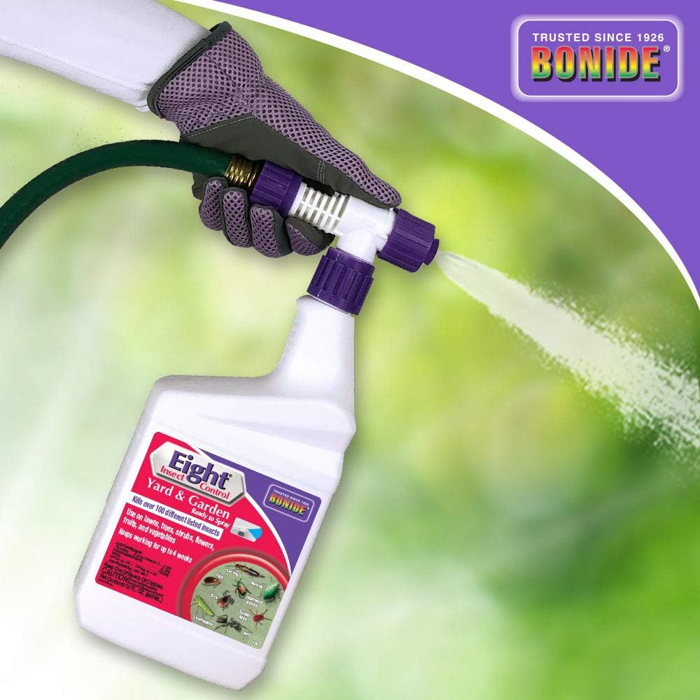 Bonide Eight Insect Control Yard & Garden, 32 oz Ready-to-Spray | Long Lasting Insecticide, For Mosquitos, Beetles, Fleas, Ticks