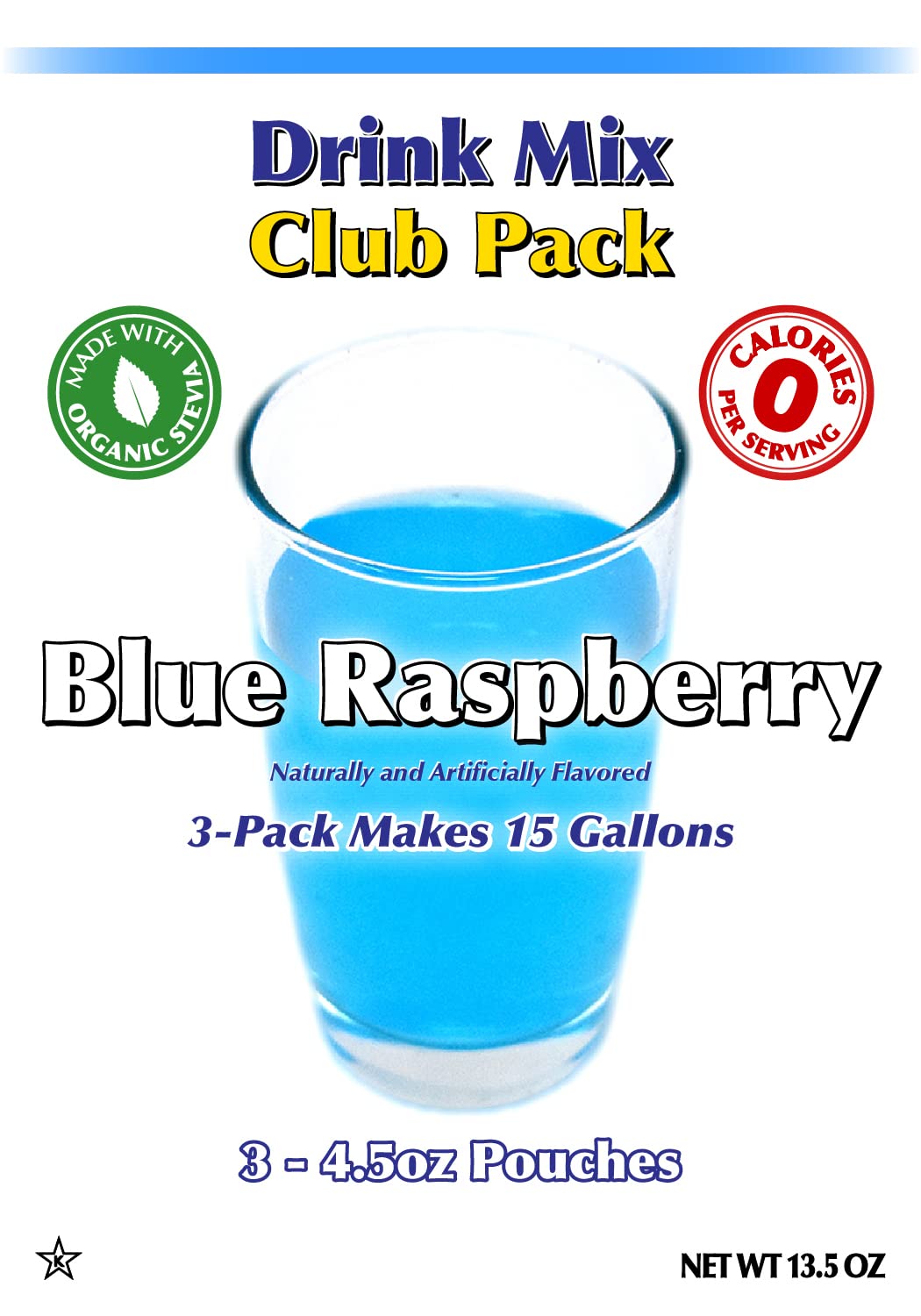 GramZero Raspberry Blush, Sugar Free Drink Mix, Pitcher Pack, Great For Nutrition Club Loaded Tea, Zero Calorie, Stevia Sweetened