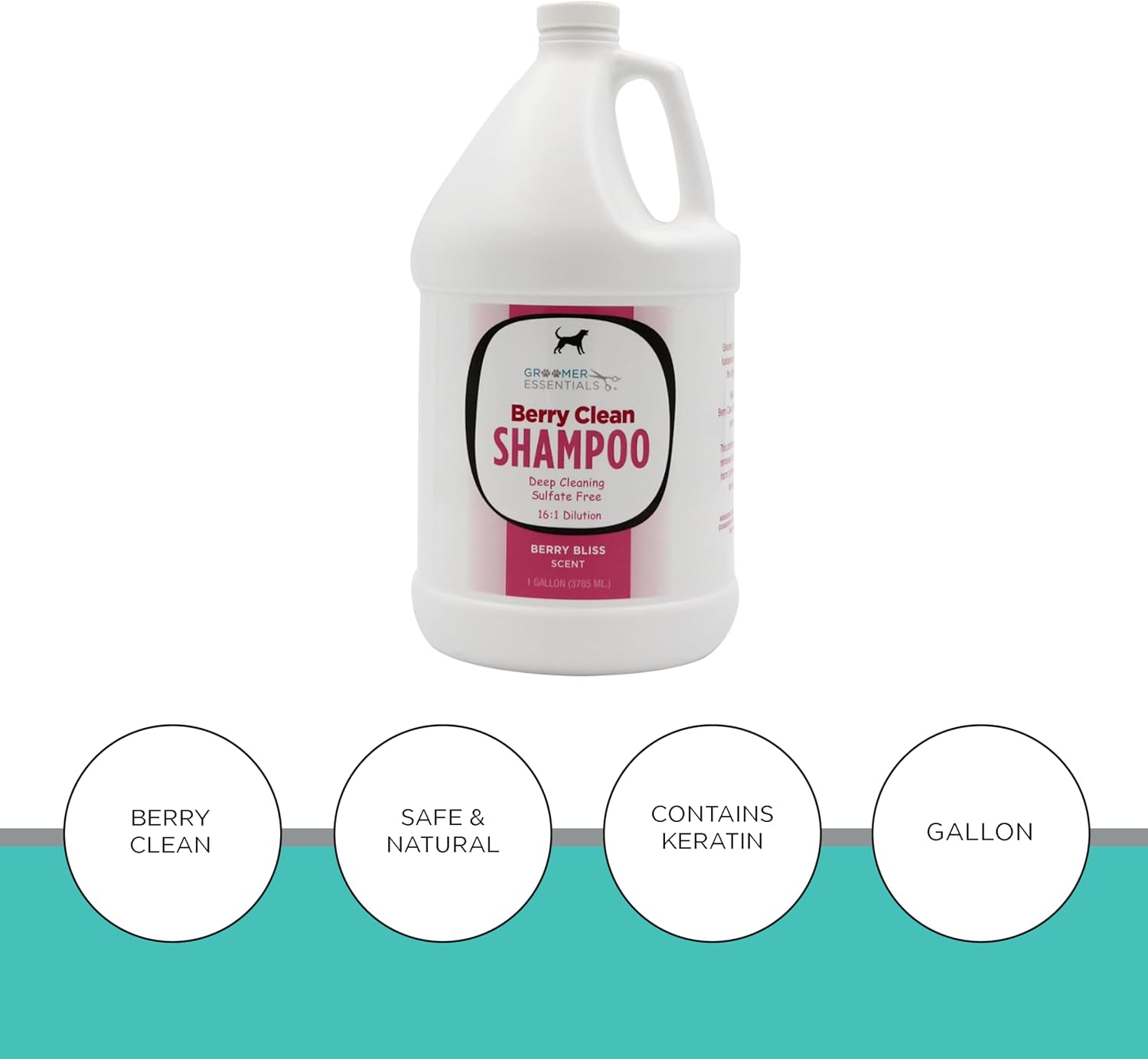 Groomer Essentials Berry Clean Dog Shampoo Gallon