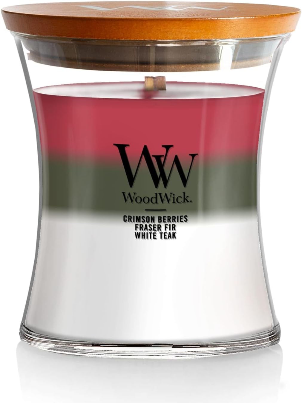WoodWick Café Sweets Trilogy Holiday Candle Gifts for Women and Men, 9.7 oz Medium Hourglass Trilogy Candle with Crackling Wick