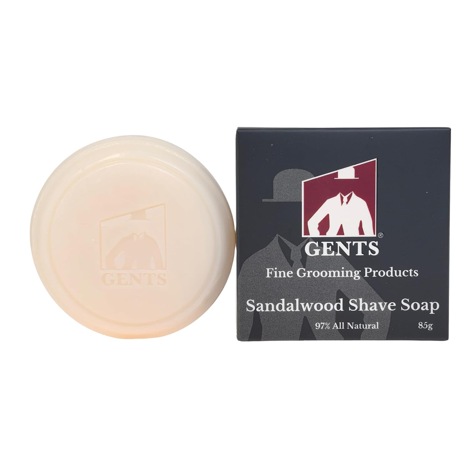 GENTS Men’s Shave Soap, 97% Natural Cedar Pine Scent, Rich Lather Wet Shaving, Traditional Shaving Soap for Men, 3oz Puck