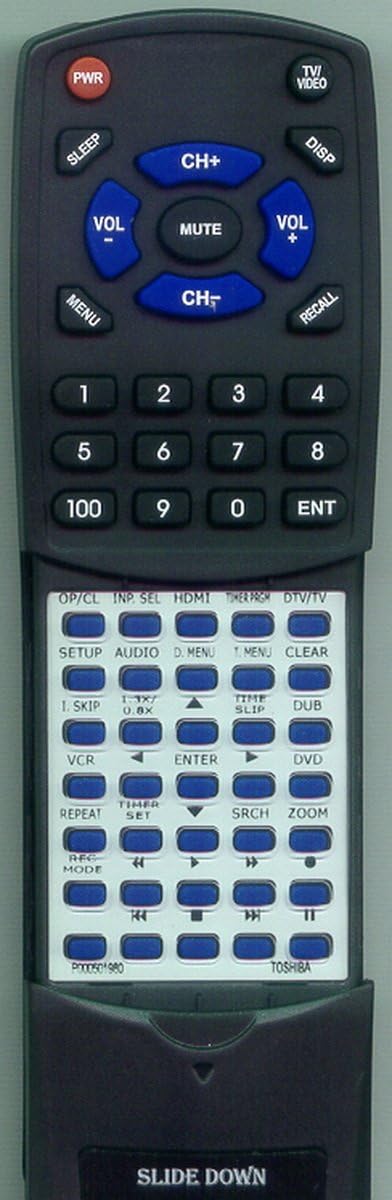 Replacement Remote Control for Toshiba DVR660, SER0294, DVR660KU, DVR670KU, P000501980