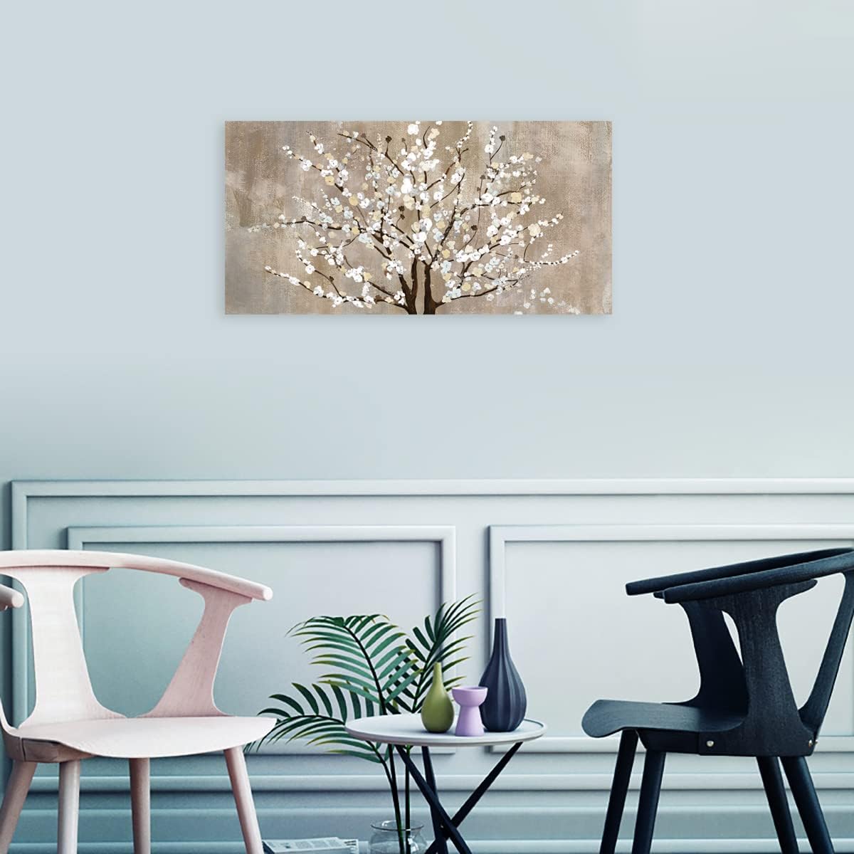 arteWOODS Ocean Wave Canvas Wall Art Beach Sunset Pictures Coastal Nature Artwork Blue Sea Painting Prints for Living Room Bedroom Home Office Decoration 20" x 40"