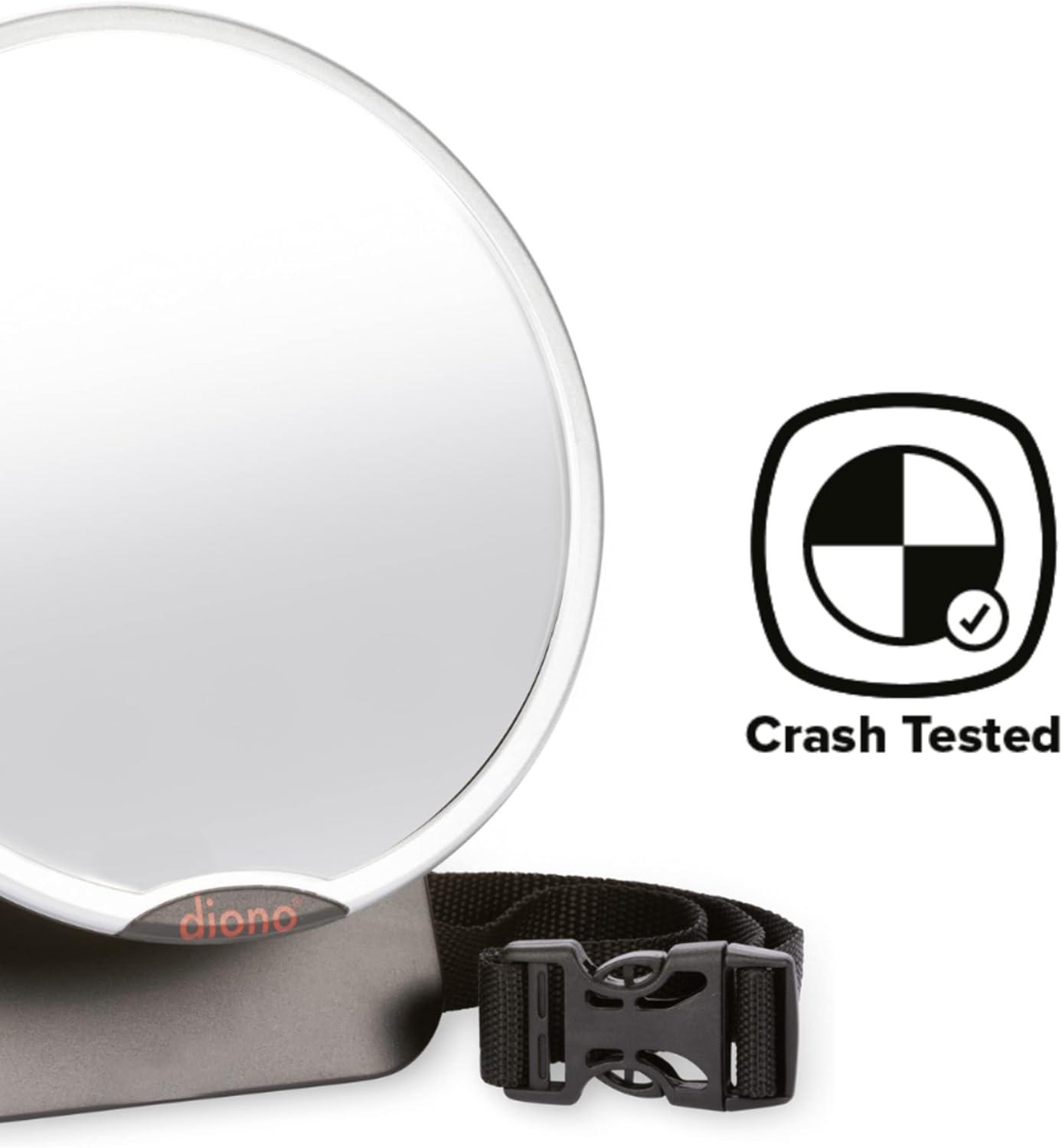 Diono Easy View Pack of 2 Baby Car Mirrors, Safety Car Seat Mirror for Rear Facing Infant, Fully Adjustable with 360 Rotation, Wide Crystal Clear View