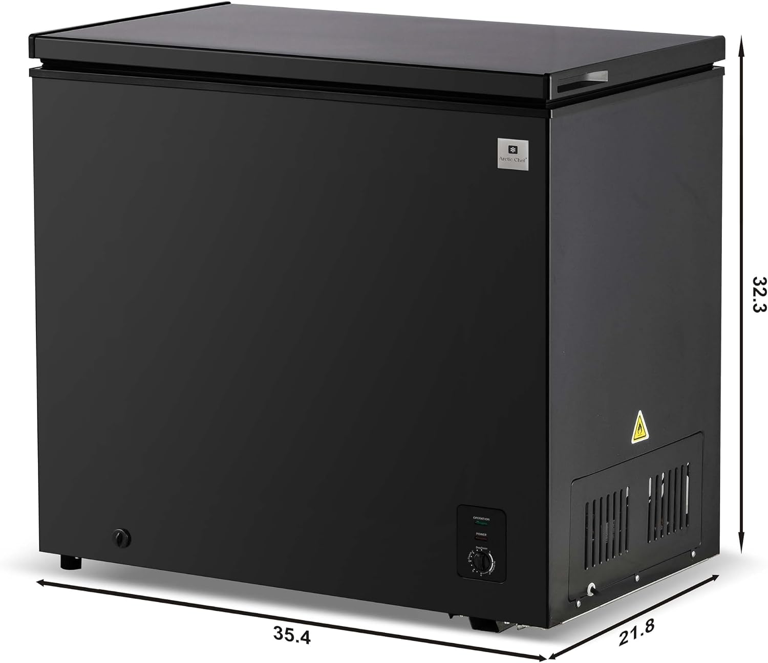 Arctic Chef, 7 Cu. Ft. Convertible Chest Freezer, Garage Ready Freezer or Refrigerator, Manual Defrost Chest Freezer with External Temperature Control