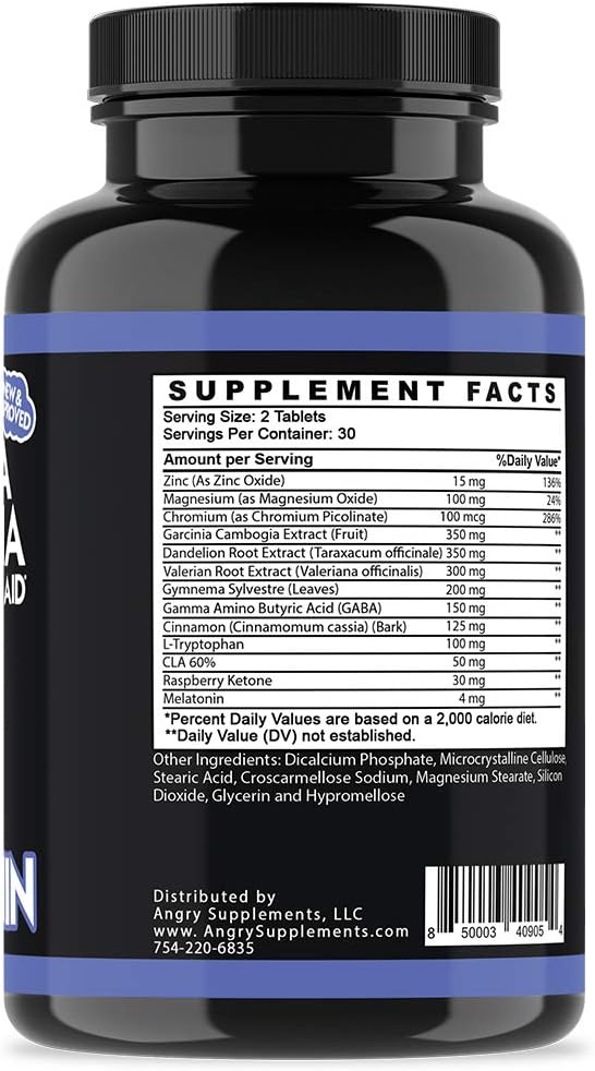 Garcinia Cambogia PM Weight Loss Sleep, All Natural Supplement w/Valerian Root & Melatonin to Help Burn Fat Overnight, Night Time Appetite Suppressant