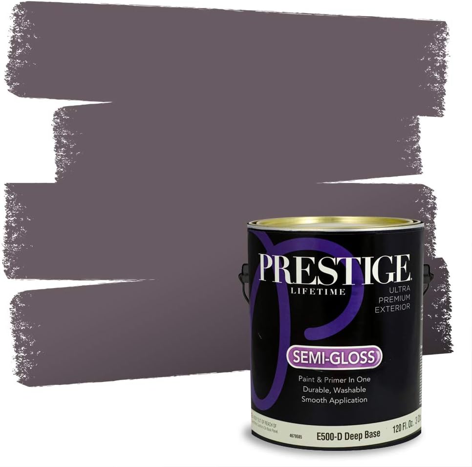 PRESTIGE Paints Exterior Paint and Primer In One, 1-Gallon, Satin, Comparable Match of Sherwin Williams* Ash Violet*