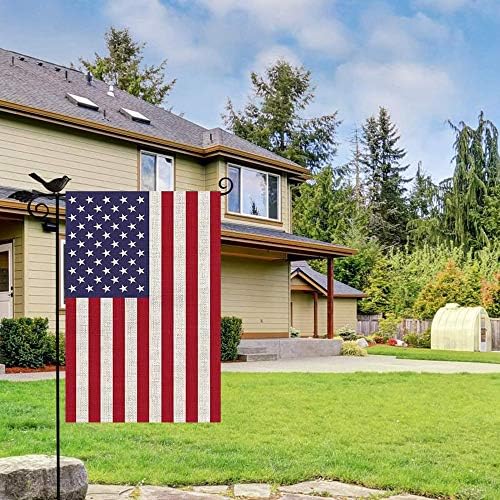 American Garden Flag USA Independent Day 4th of July Celebrate Burlap Double Sided Outdoor Yard Decorations 12.5 x 18 Inch