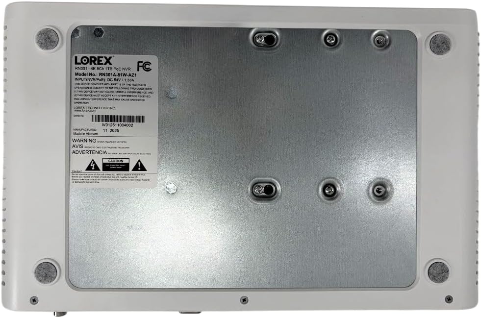 Lorex Connect (New App) | V-Series | 4K 8-Channel 1TB Network Video Recorder
