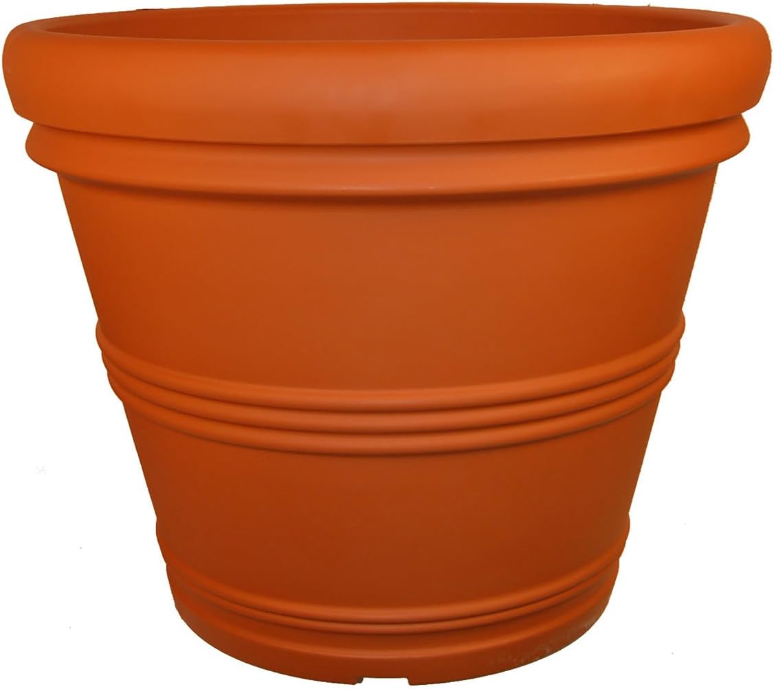 Tusco Products T30 Rolled Rim Pot, Round, Terra Cotta, 30-Inch