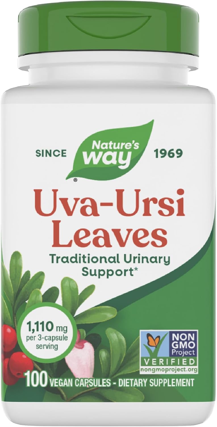 Nature's Way Uva Ursi, 1,440 mg per Serving, 100 Capsules (Packaging May Vary)