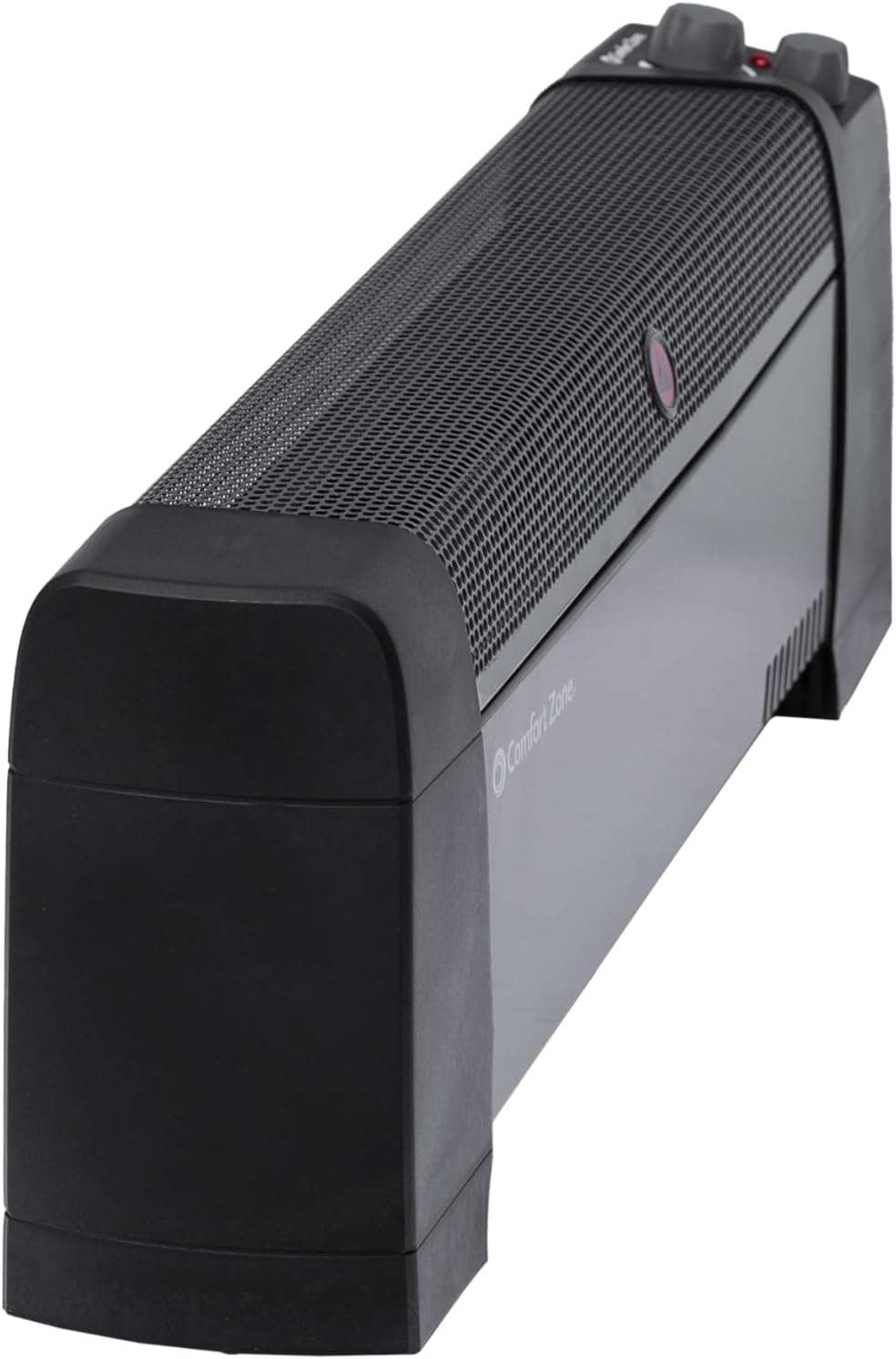 Comfort Zone Electric Baseboard Space Heater with Adjustable Thermostat, Dent-Proof End Panels, Overheat Protection, Tip-Over Switch, & Stay-Cool Body, Ideal for Home, Bedroom, & Office, 1,500W, CZ600