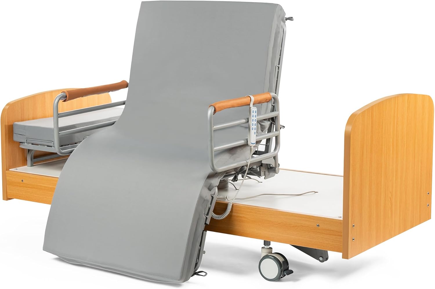 Rotating Multi-Functional Electric Hospital Bed, Rotates 90° From a Flat (Lying) Position to an Upright Seated Position