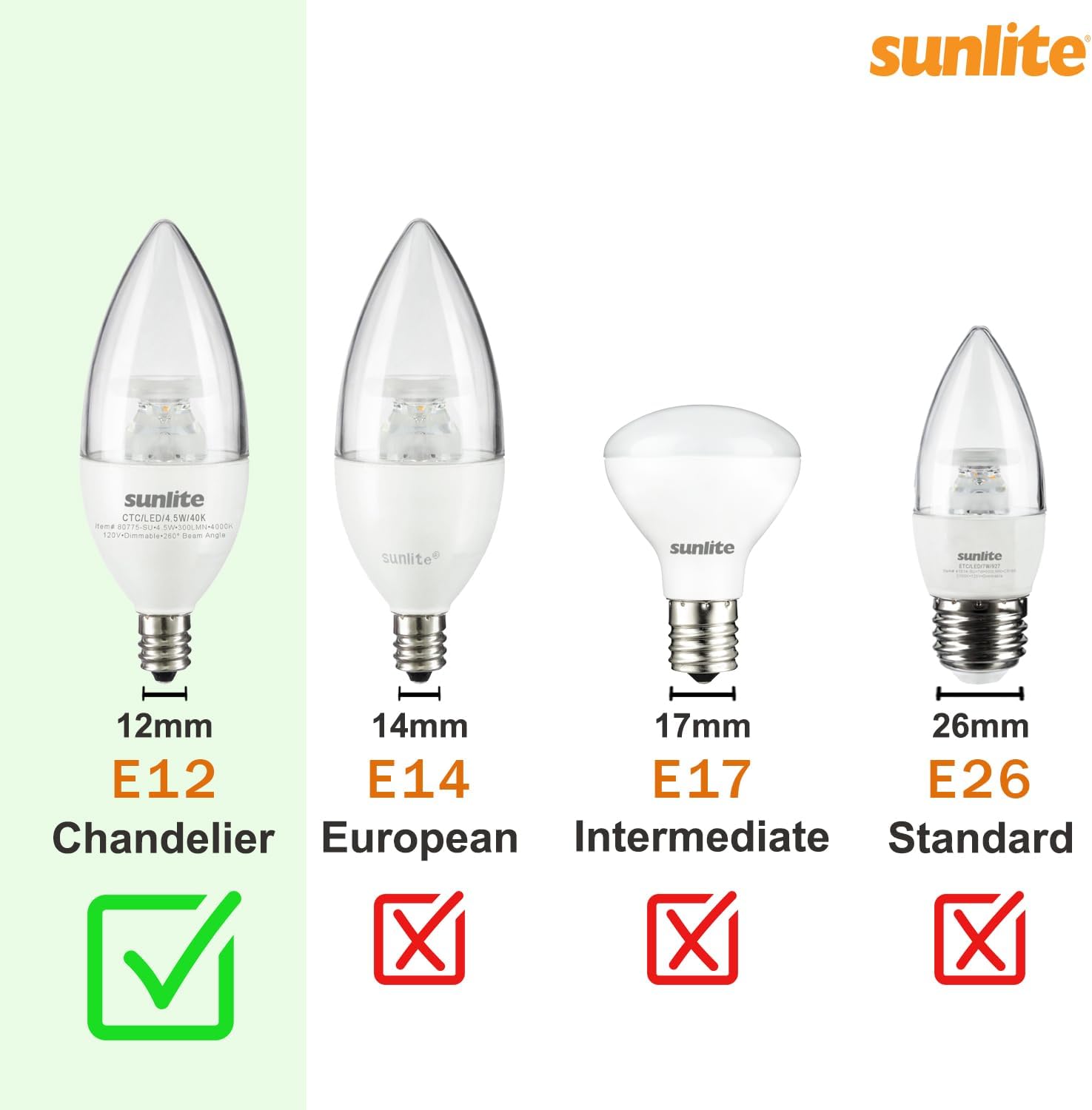Sunlite G16.5 Light Bulb LED, 5W (40W Equiv.), 350 Lumens, Dimmable, Type G Globe Shape E12 Candelabra Base, Short Bulbs, Vanity Mirror Bulbs, 2700K Soft White, Frosted, 6 Count
