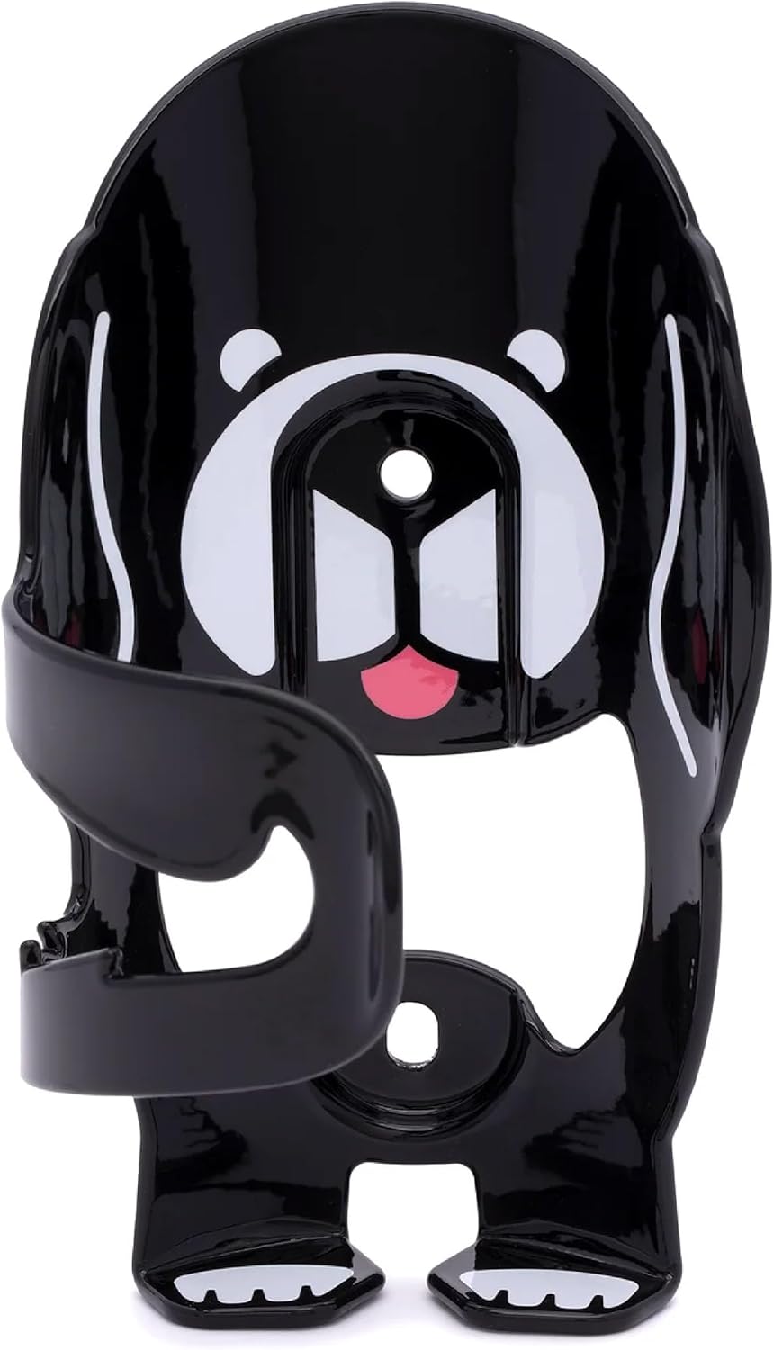 Portland Design Works Water Bottle Cage - Lightweight Water Bottle Holder for Bikes, Owl Cage, Black/Gold