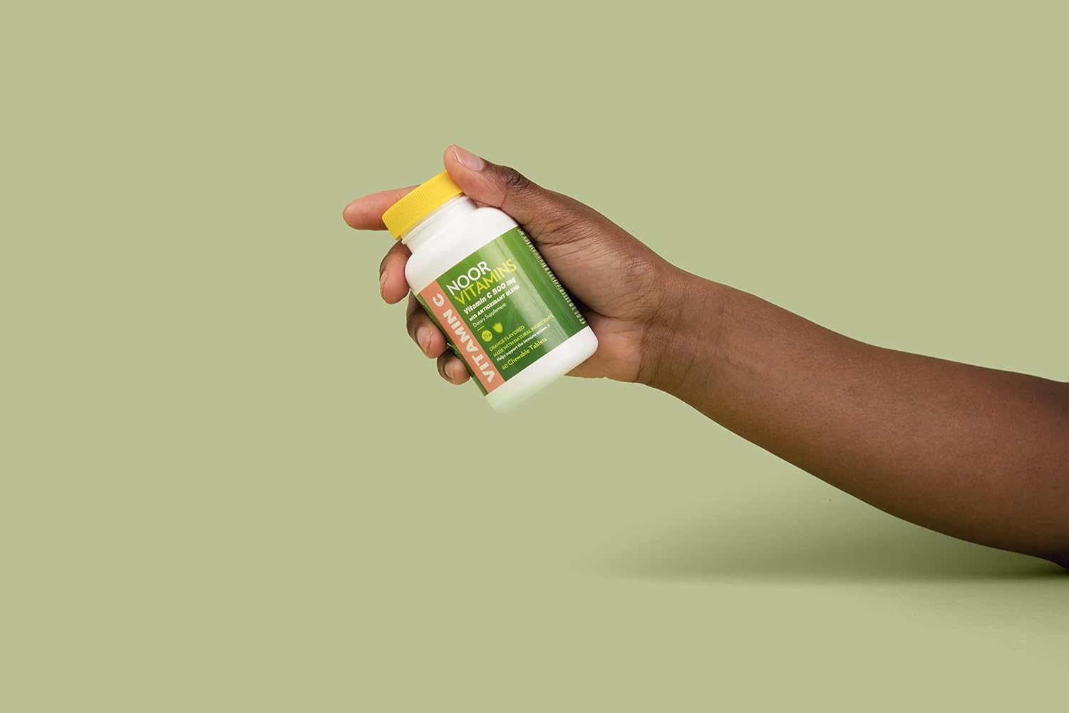 Noor Vitamins 500 MG Halal Vitamin C Chewable Tablets + Rose Hips and Antioxidants I Supports Immune System I Vegan