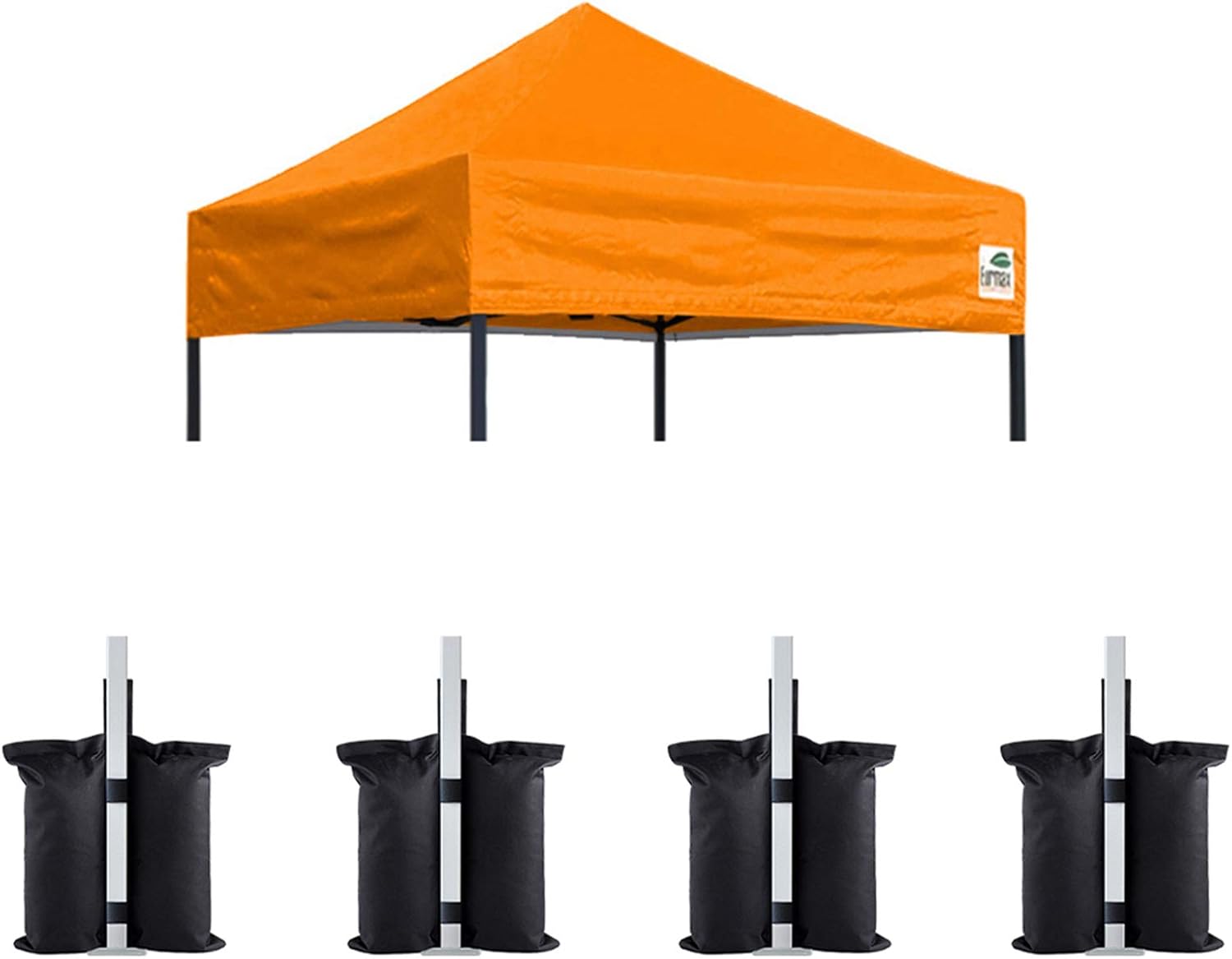 Eurmax USA 10x10 Pop Up Canopy Replacement Top,Universal Instant Canopy Cover ONLY,Heavy Duty UPF 50+ UV Protection,Water & Wind Resistant Tarp,30+ Colors Available,Bonus 4 Sand Bags (White)