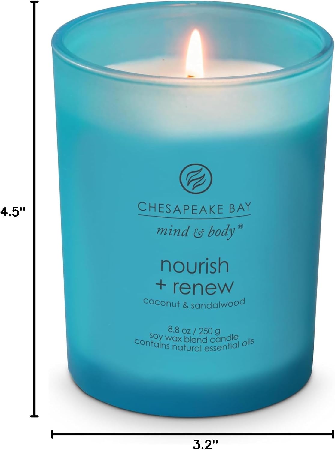 Chesapeake Bay Balance + Harmony Scented Candle Water Lily Pear Fragrance 50 Hours Burn Time Warm & Decorative Soy Wax Blend