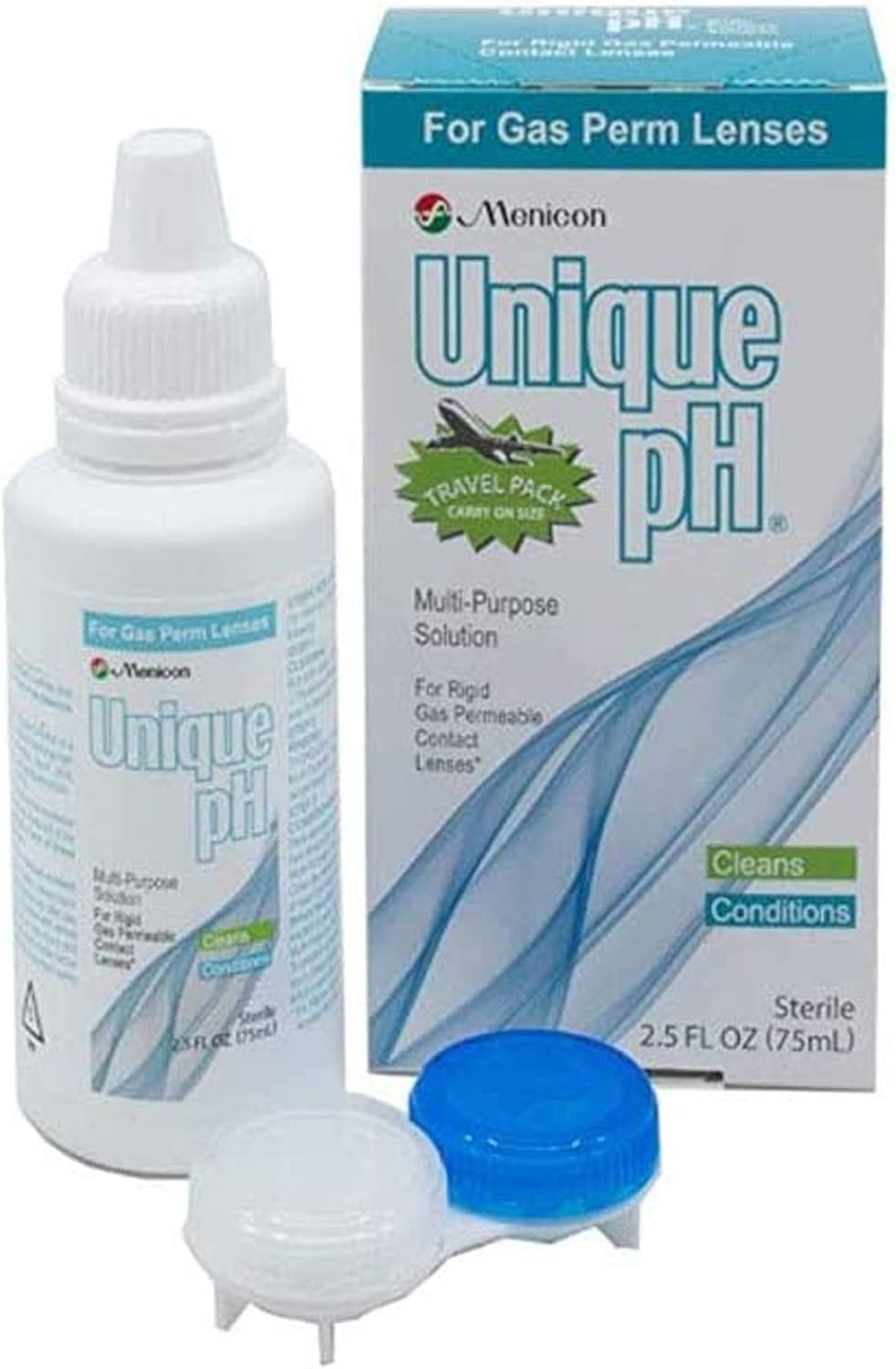 Menicon Unique pH Multipurpose Contact Lens Solution with Lens Case 4 fl oz