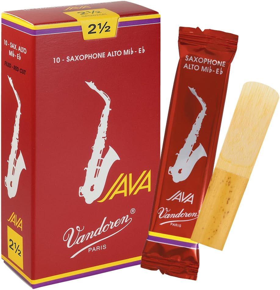 Vandoren SR262R Alto Sax JAVA Red Reeds Strength 2; Box of 10