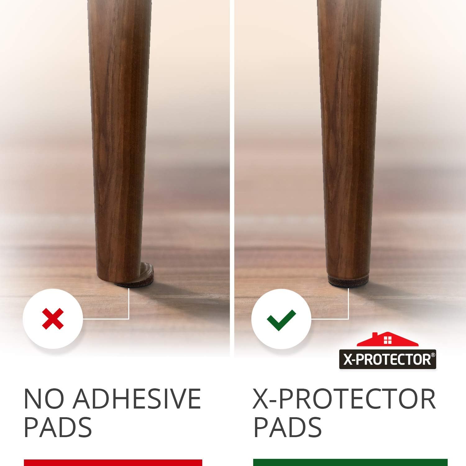 X-PROTECTOR Non Slip Furniture Pads – 12 Premium Furniture Grippers 3"! | Best SelfAdhesive Rubber Feet Furniture Feet – Ideal Non Skid Furniture Pad Floor Protectors – Keep Furniture in Place!