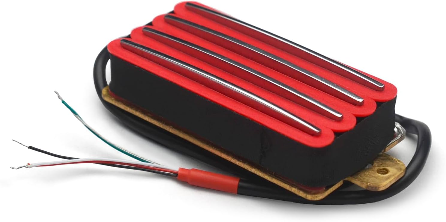 SAPHUE 2-Dual Blade Electric Guitar High Output Track Type Four Coil Humbucker Pickup Black