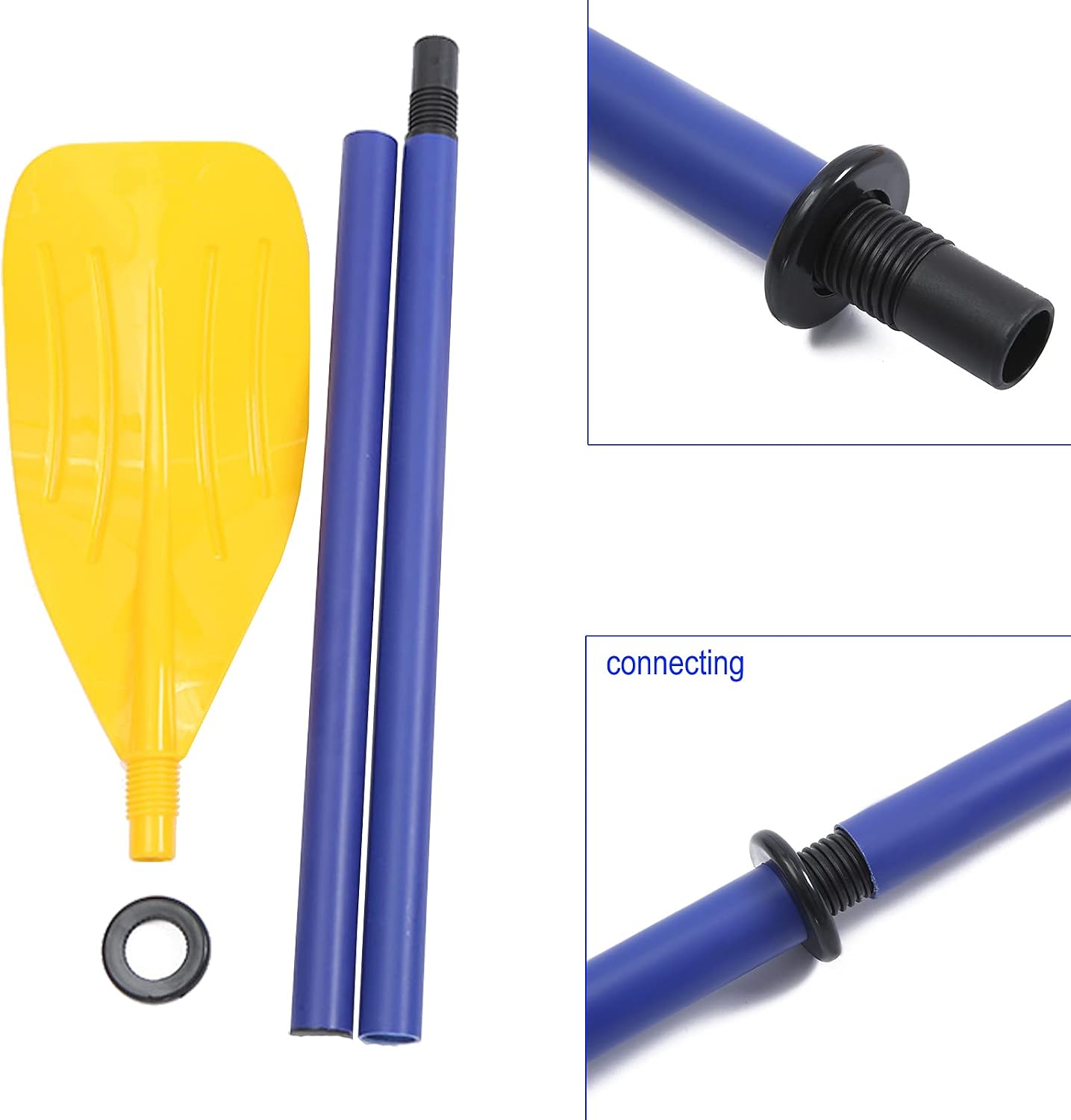 Boat Oars 2 Pieces Kayak Paddles Detachable Canoe Paddle Inflatable Boat PVC Oar Water Sports Accessory