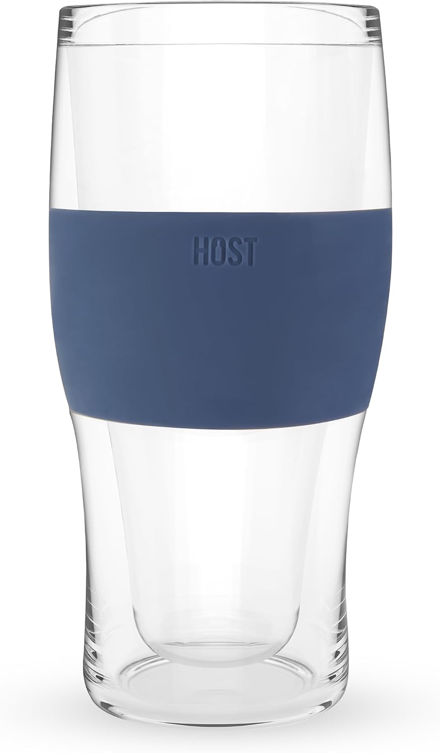 Host FREEZE Beer Glasses, Frozen Beer Mugs, Freezable Pint Glass Set, Insulated Pint Glass to Keep Your Drinks Cold, Double Walled Insulated Glasses