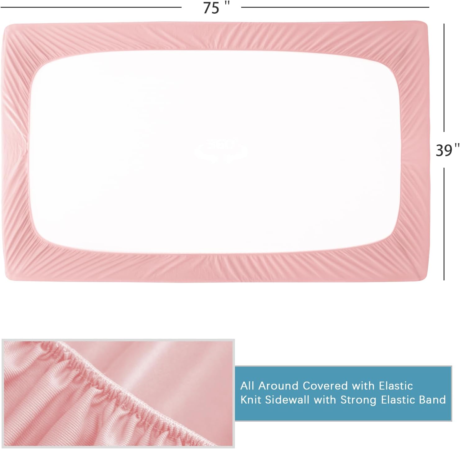 2 Pack Hospital Bed Sheets Fitted 36’’×84’’×14’’ Hospital Bed Sheet, Grey | Fit for Home & Hospital Care Beds, Shrinkage & Stain Resistant RV Twin Sheets for RV Twin/Bunk Mattress