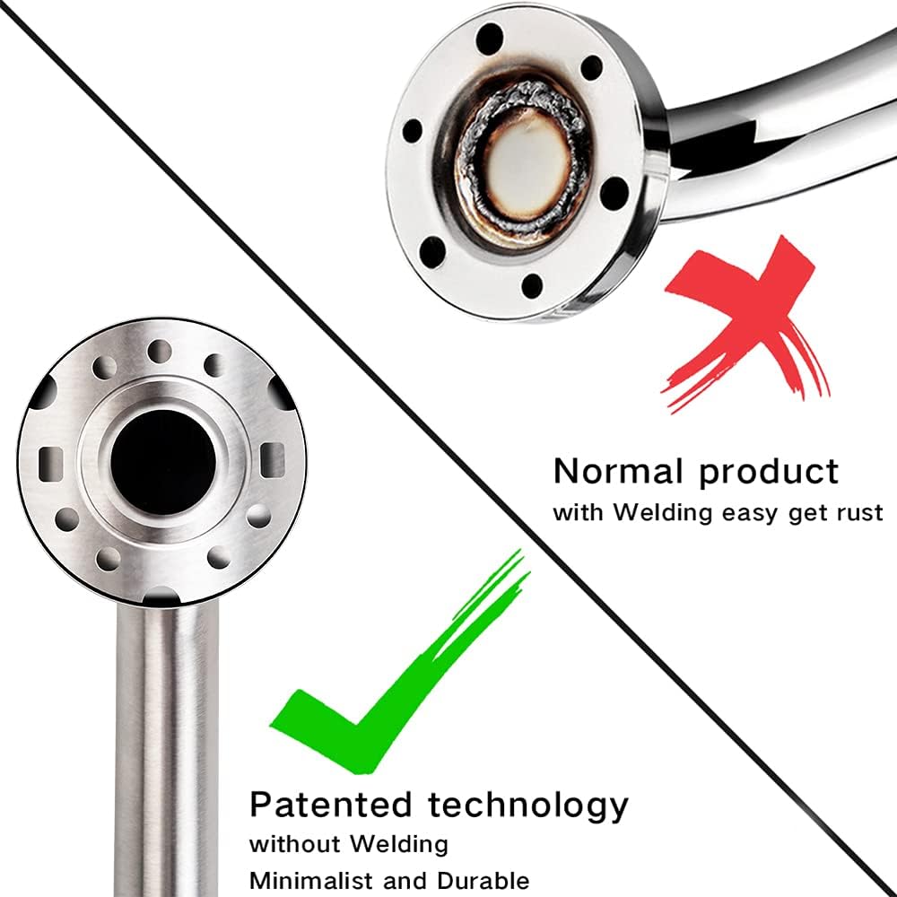 Stainless Steel Bathroom Safety Shower Grab Bar, Anti Slip Bathtubs Grab Bars,Toilet Assist Saft Handle Handrail ADA Compliant 500lbs for Handicap Elderly Senior (Brushed, 12 Inches)