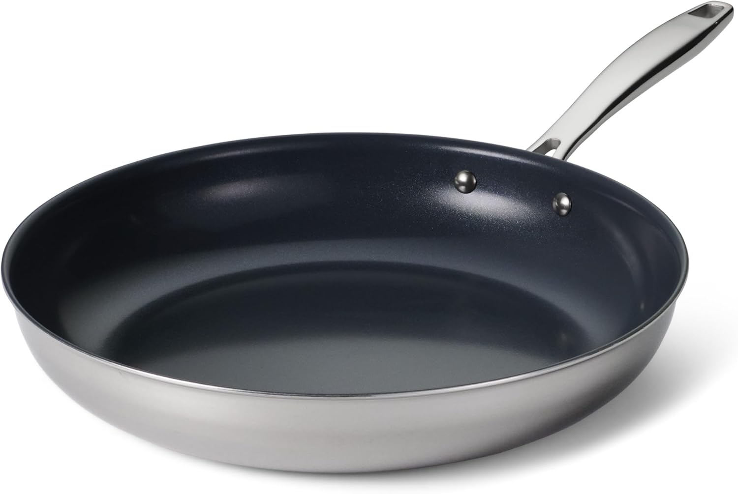 Tramontina Signature Tri-Ply Clad Stainless Steel 12-Inch Large Frying Pan | Induction-Ready Skillet, Dishwasher-Safe, NSF-Certified