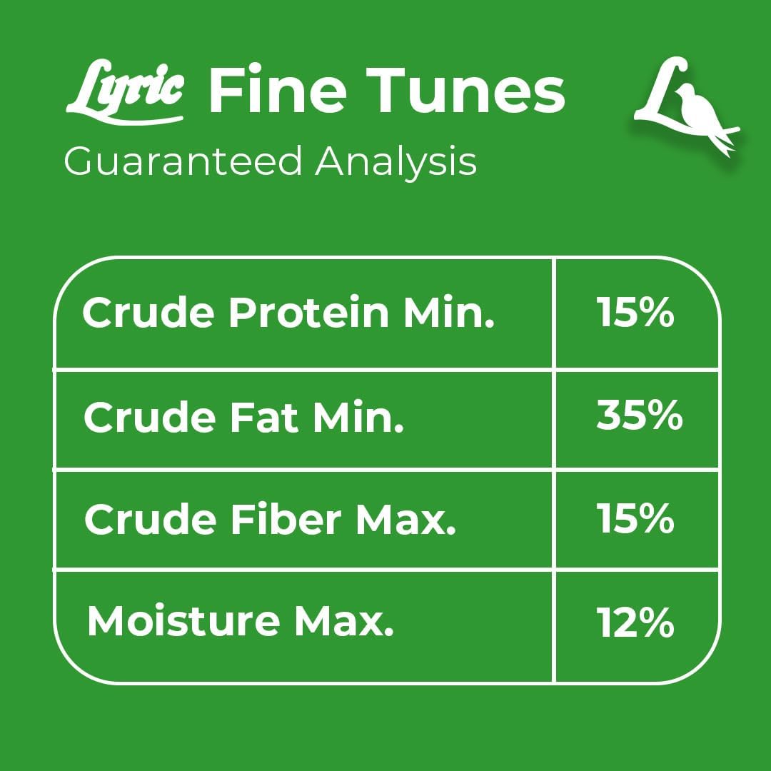Lyric Fine Tunes Wild Bird Seed Mix - No Waste Bird Food Mix - Attracts Bluebirds, Finches, Chickadees & More - Seed for Outside Feeders - 15 lb Bag | Attracts Bluebirds, Finches, Chickadees and more - Seed for outside feeders