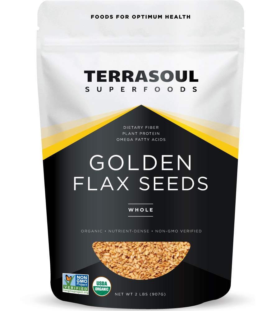 Terrasoul Superfoods Organic Golden Flax Seeds, 6 Lbs (3 Pack)