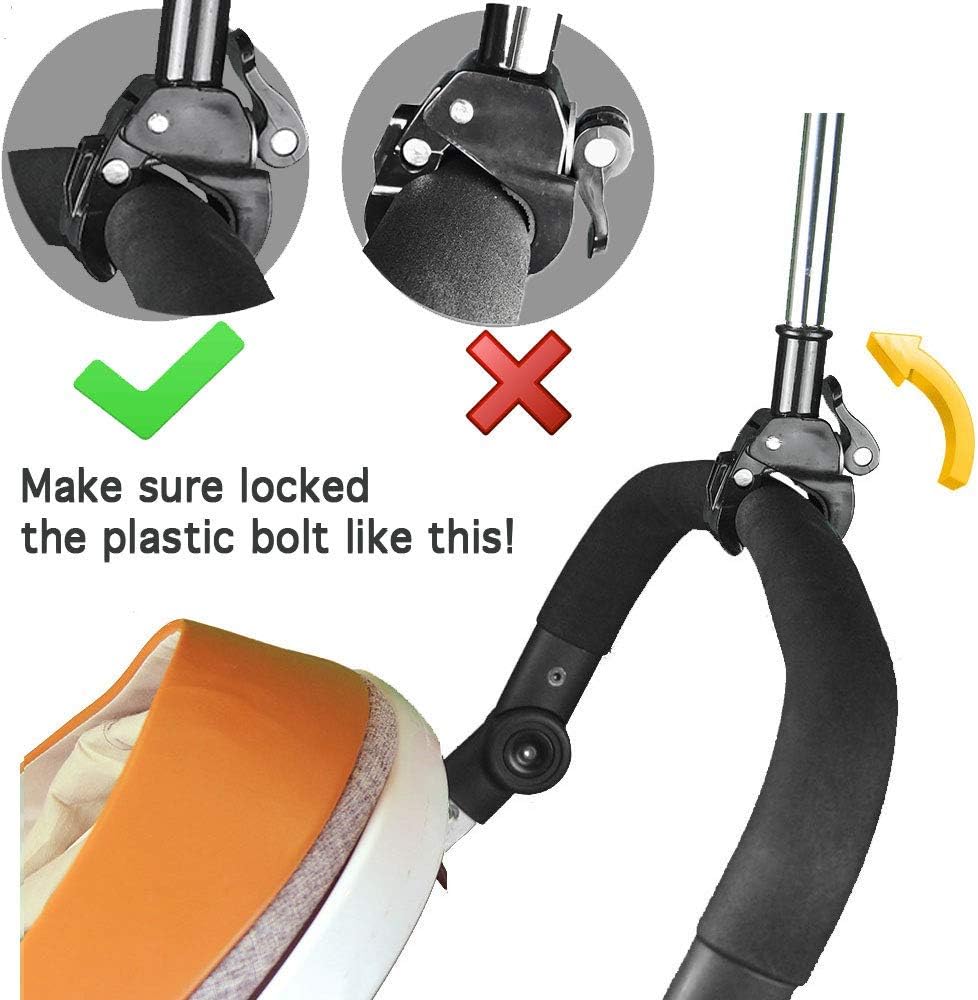 Yobee Adjustable Umbrella Mount Holder No Need Any Tooling to Attach Umbrella Clamp, Umbrella Connector Holder to Wheelchairs, Walker, Rollator, Bike