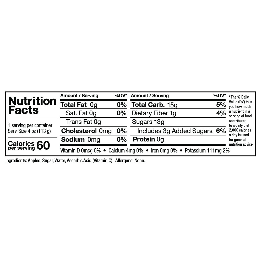Zee Zees Mango Peach Applesauce Cups, Unsweetened, All Natural, No Sugar Added, 4 oz Cups, 24 pack