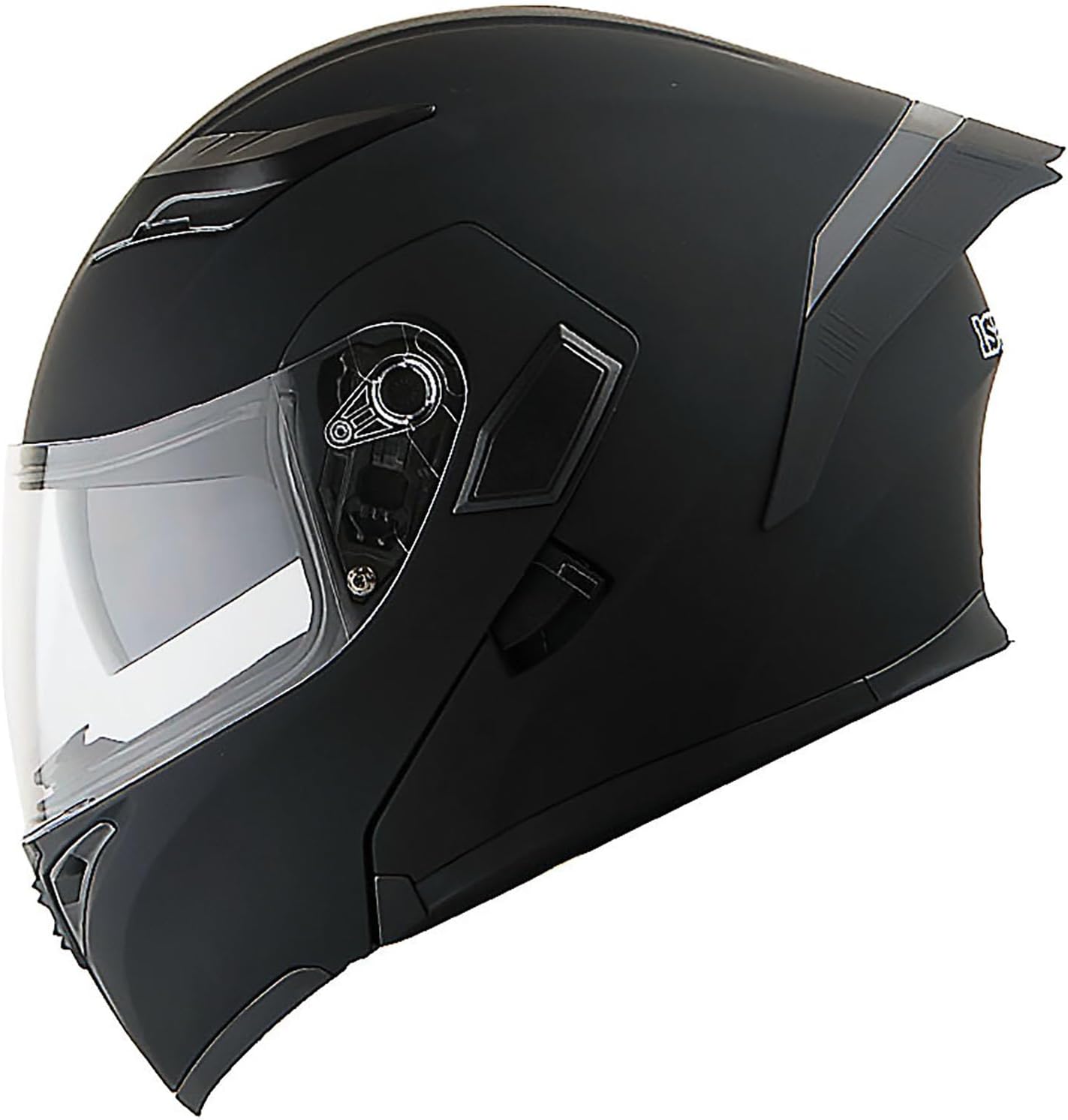 1Storm Motorcycle Modular Full Face Helmet Bike Flip up Dual Visor Sun Shield: HB89 Matt Black
