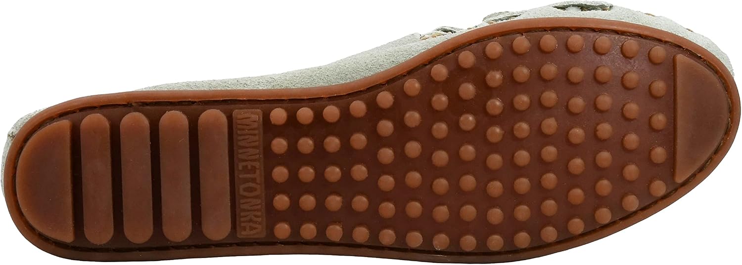 Minnetonka Women's Kilty Suede Hardsole Moccasin