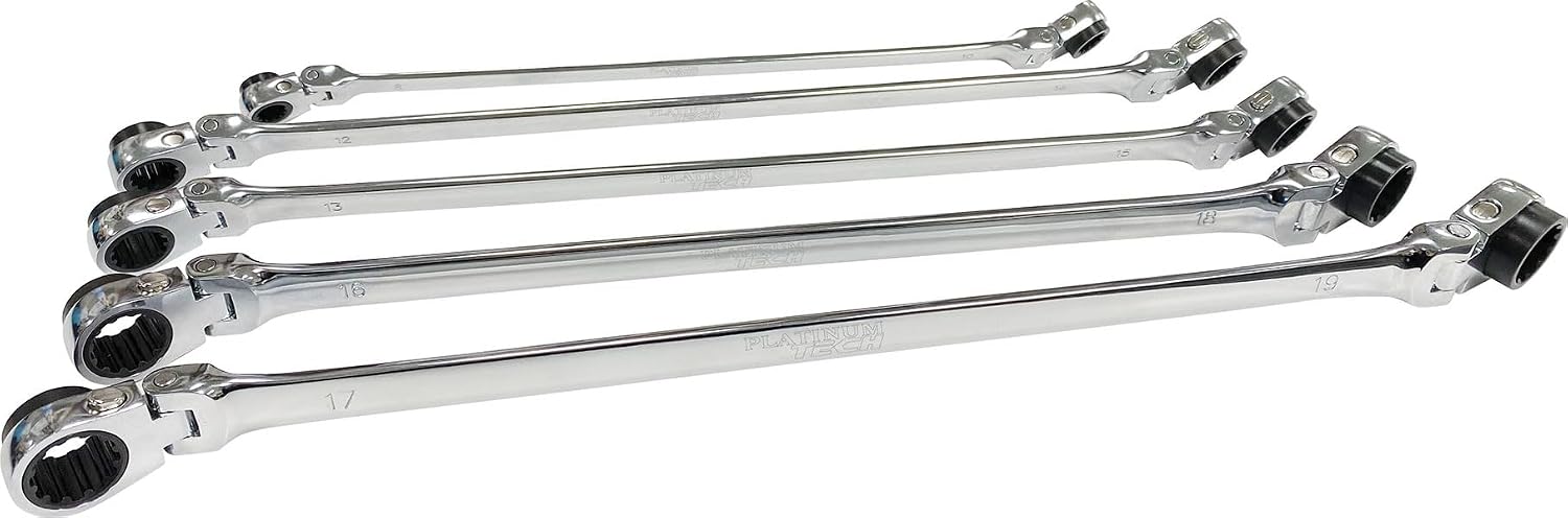 ATD Tools 99650 XL Ratcheting Wrench Set with 10 Metric Sizes - 5 Piece