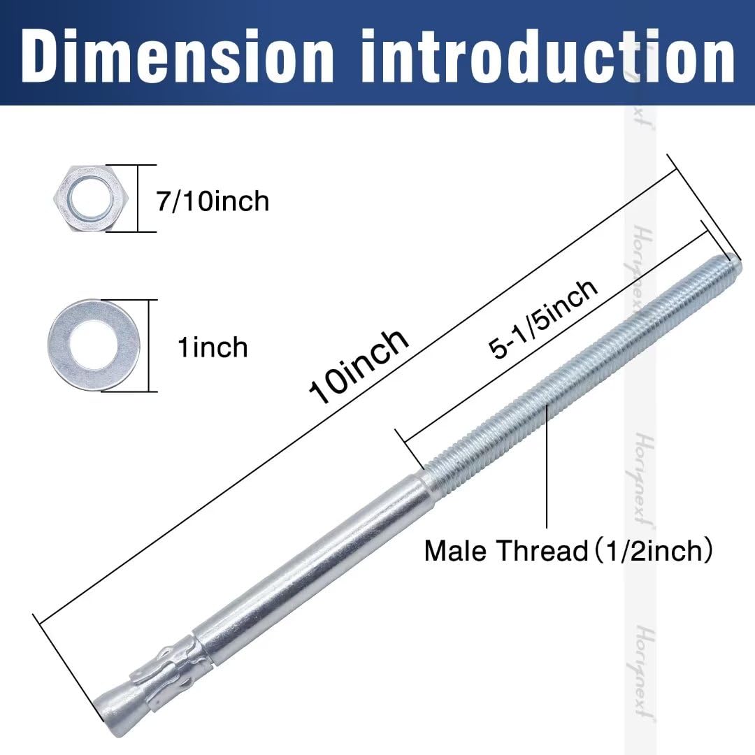 3/8 Concrete Anchors, Concrete Wall Anchors, Metal Wedge Bolts